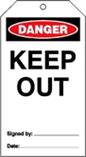 Danger Keep Out Tags